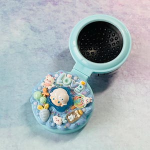 Dimoo Hair Brush and Mini Mirror Compact Decoden , DIY Ready to Ship ...