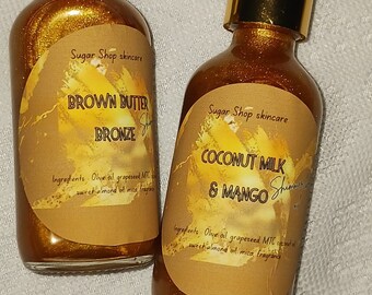 Brown butter bronze shimmer body oil