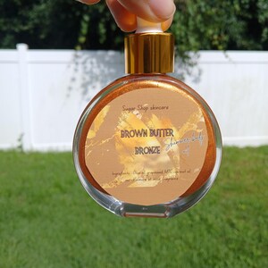 Brown butter bronze shimmer body oil