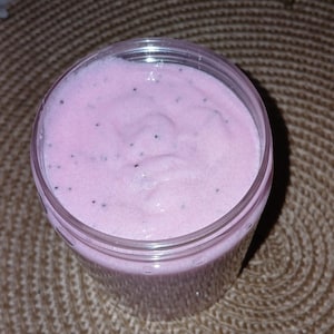 Pink watermelon sugar scrub
