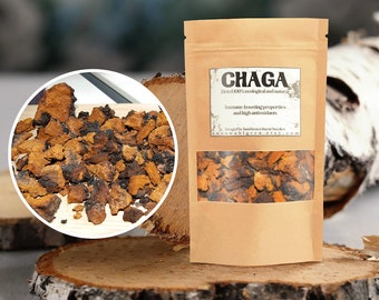 Wild Chaga, 100% natural, organic, swedish, chunks and powder