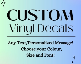 Custom Vinyl Decals | Personalized Name Stickers| Car Decal | Water bottle Decal | Custom Stickers | Name Stickers | Laptop Sticker| Decal