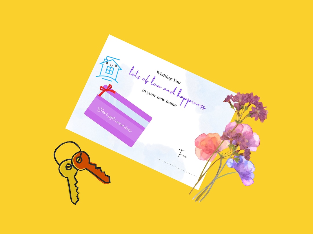 Printable Housewarming Carddigital Housewarming Gift Card New Home Gift Card New House Gift Card