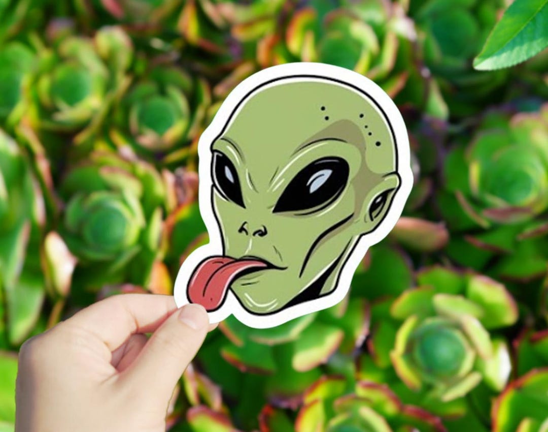 1 Pc Playful Alien Vinyl Sticker,stickers for Tablets Laptop Wall ...
