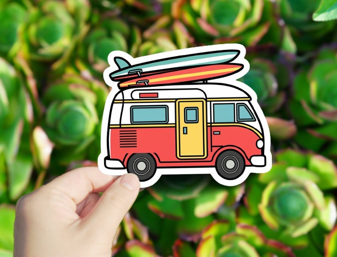 1 Pc Vintage Camper Van Vinyl Sticker,sticker for Tablet Laptop Wall ...