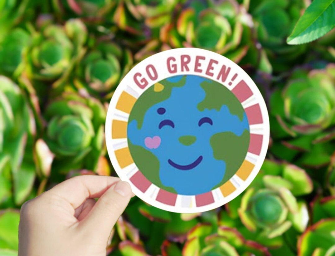 1 Pc Go Green Earth Vinyl Sticker,stickers for Tablets Laptop Wall Car ...