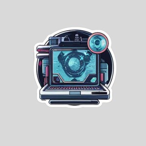 1 Pc Cyber Control Station Vinyl Sticker,sticker for Tablet Laptop Wall ...