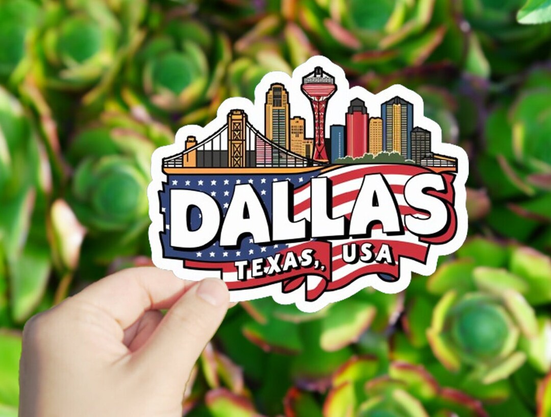 Small Dallas Sticker 1 Pc Dallas Texas Vinyl Sticker , Sticker for Tablets Laptop Wall Car ...