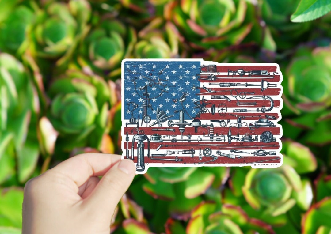 1 Pc American Flag Vinyl Sticker , Sticker for Tablet Laptop Wall Car ...