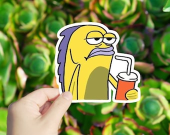 1 Pc Cool Sponge Dude sticker, Vinyl Stickers, digital printing, Sticker Decor, sticker gifts, Laptop Sticker, phone case sticker