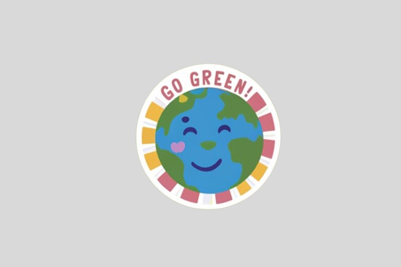 1 Pc Go Green Earth Vinyl Sticker,stickers for Tablets Laptop Wall Car ...