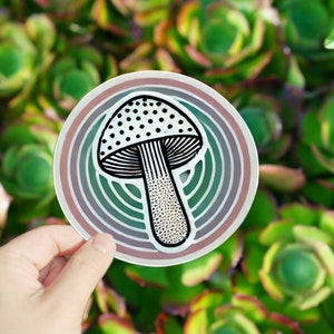 1 Pc Psychedelic Fungi Vinyl sticker,stickers for tablets laptop Wall Windows Bumper Water Bottle Tumple Truck Van Decoration Graphics