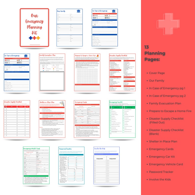 Emergency Planning Binder, Emergency Planner Pages, Home Safety ...