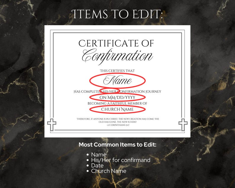 Editable Elegant Certificate of Confirmation Template, Printable, Canva ...