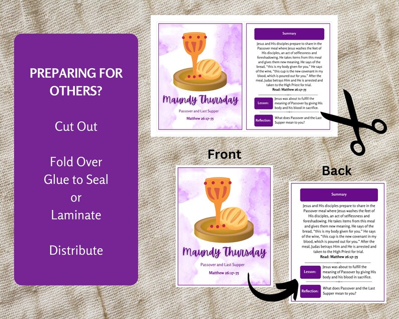 Holy Week Study Cards, Printable Easter Story, Easter Advent Study Devotional, Easter Scripture Cards, Holy Week Printable, Countdown image 10