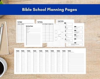 NO EDIT Bible School Planning, Ministry Planning, Religious Christian Organizing, Vacation Bible School, VBS, Minister Leader Printable