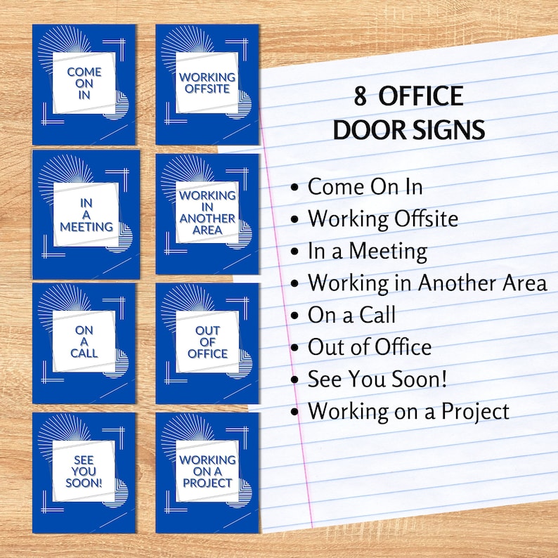 Office Signs for Door, Out of Office, on a Call, Printable, Office ...