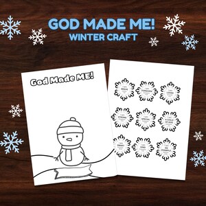 Bible Verse Christian Winter Craft Activity, Sunday School, Homeschool,  Winter Bible Craft Keepsake, Kids Children Church, VBS, Printable