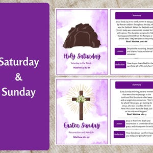 Holy Week Study Cards, Printable Easter Story, Easter Advent Study Devotional, Easter Scripture Cards, Holy Week Printable, Countdown image 8