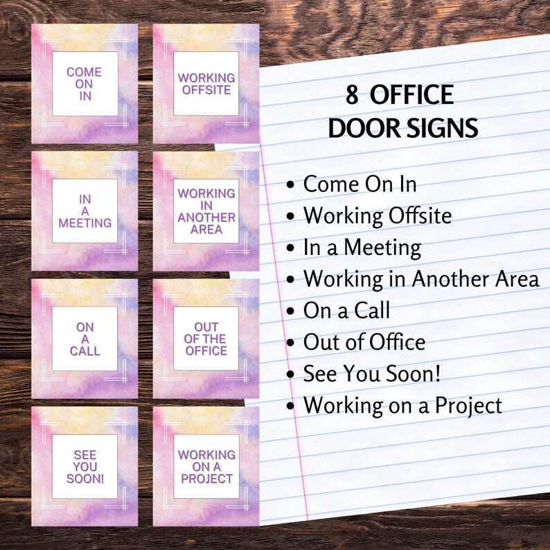 Office Signs for Door, Out of Office, on a Call, Printable, Office ...