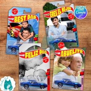 Editable Father's Day Car Cover Canva Template