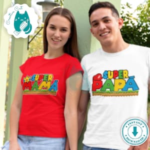 Super Mario Mama Papa PNG-Bild für T-Shirts