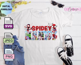 Spidey Nanny Tee Design: Spidey & Friends (Digital Download)