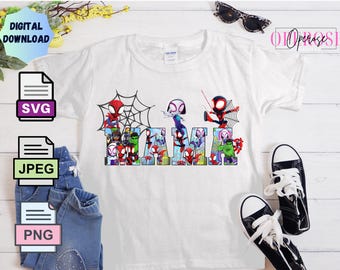 Spidey Mama Tee Design: SVG, PNG, JPEG (Digital Download)