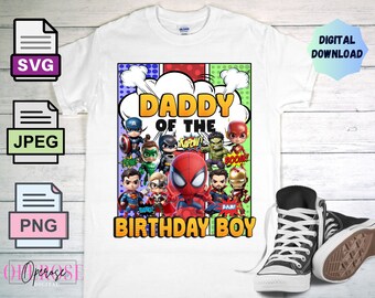 Spidey Daddy of the Birthday Boy Tee Design (Digital Download)