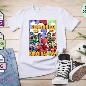Diseño de camiseta digital personalizada para cumpleaños de niño/Spidey SVG/Spidey PNG/Spidey JPEG/Spidey y sus increíbles amigos