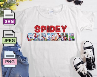 Spidey Grandma Tee Design: SVG, PNG, JPEG (Digital Download)