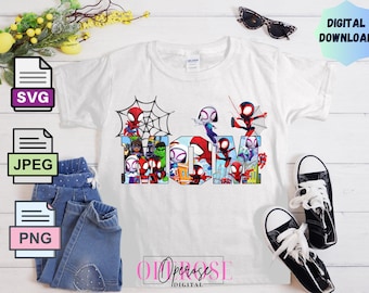 Spidey Mom T-Shirt Design: SVG, PNG, JPEG (Digital Download)