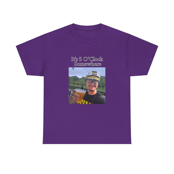 Women's Short Sleeve T-Shirt - Soft Cotton Blend, Loose Fit Tunic Top With Fun Prints, Purple, Great For Summer & Casual Wear