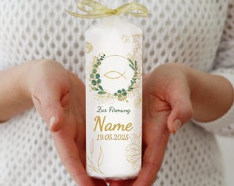 Vela de Confirmación personalizada – Regalo de Primera Comunión, Decoración de Mesa