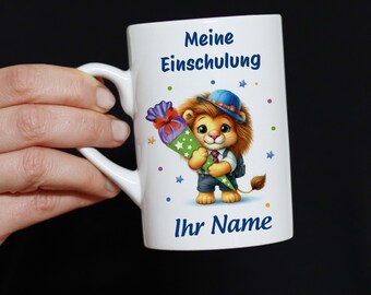 Einschulung Geschenk Junge Schulkind Tasse mit Namen Geschenkideen Schulanfang personalisierte Tasse EinschulungsgeschenkTasse individuell