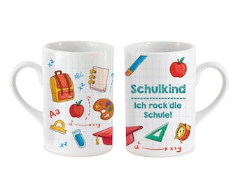 Einschulung Geschenk Junge Schulkind Tasse mit Namen Geschenkideen Schulanfang personalisierte Tasse EinschulungsgeschenkTasse individuell