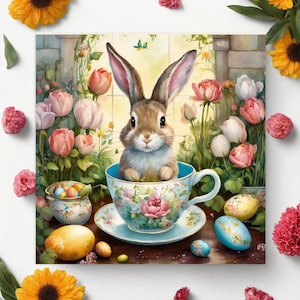 Digitale Ostergrußkarte, Grußkarte, Liebeskarte, originelles Geschenk, Originalkarte, Geschenk für Sie, Geschenk mit Liebe, Osterhase