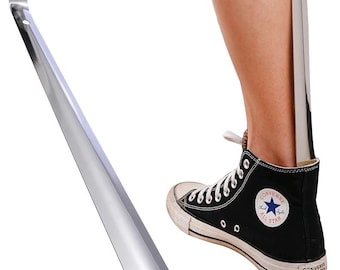 22in Extra Long Handle Shoe Horn Stainless Steel Metal Shoes Remover Shoehorn US