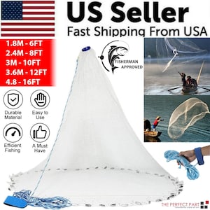 big fishing nets for sale  QualyQualy Bridge and Pier Fishing Net Large 32''/39'' Hoop, Foldable  Drop Net for Pier Fishing with Rope, Landing Net Soft Steel Hoop and Nylon