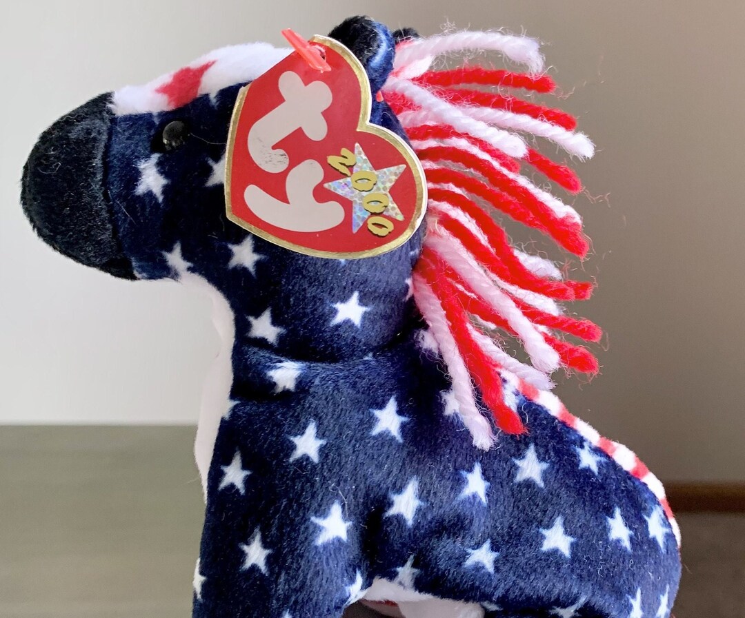 4290 Lefty 2000 Political Democrat Party Donkey Red White Blue Beanie