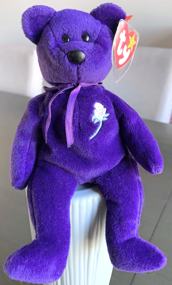 purple rose beanie baby