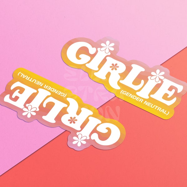 Vinylsticker Aufkleber Spruch Girlie Gender Neutral