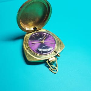 watch pendant USSR ZARYA gold plated