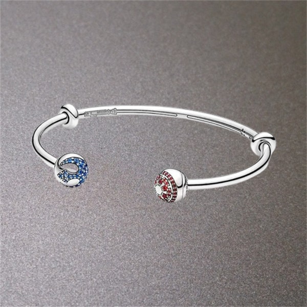 Pandora Moments Offener Armreif, Alltags-Armband, S925 Sterling Silber Charm Armband für Frauen, Minimalistisches Juwel, Geschenk für Sie