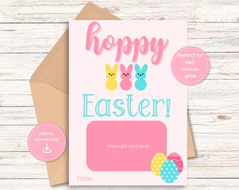 Printable Easter Gift Card Holder - Teacher Appreciation - Instant Download - Easter Basket Gift Tag