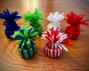 2” to 3” Mini Yarn Pom-Pom Hats
