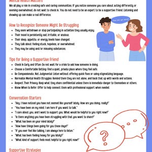 Mental Health Education Handouts and Activities