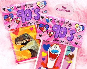 Confezione di biglietti di San Valentino anni '90: l'assortimento ORIGINALE di biglietti di San Valentino degli anni '90!
