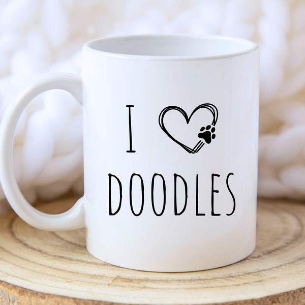 Aussie Doodle Dog Mug Best Gift For Doodle Dog Lover Modern Cup For Doodle Dog Breed Owner Irish Doodle Themed Coffee Mug For Dog Mom Dad