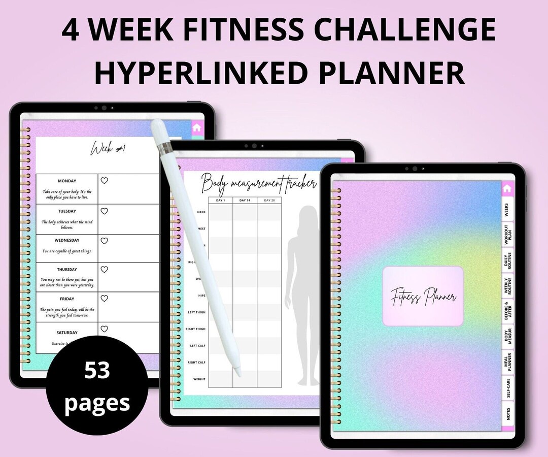 2024 Fitness Planner for Ipad, Goodnotes, Notability, Vertical Planner